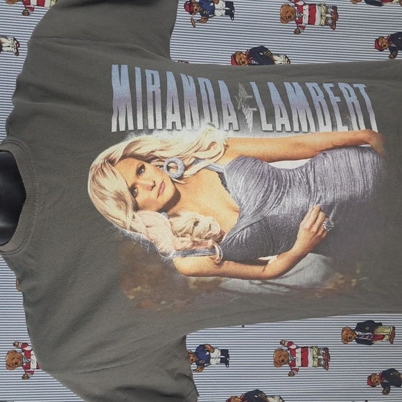Miranda Lambert 2014 Platinum Tour gray & blue med graphic country music  shirt - Picture 1 of 5